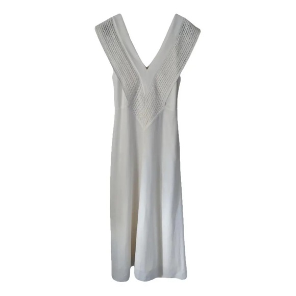 MASSIMO DUTTI size small 
Long Dress With Crochet Detail - White - Picture 2 of 7